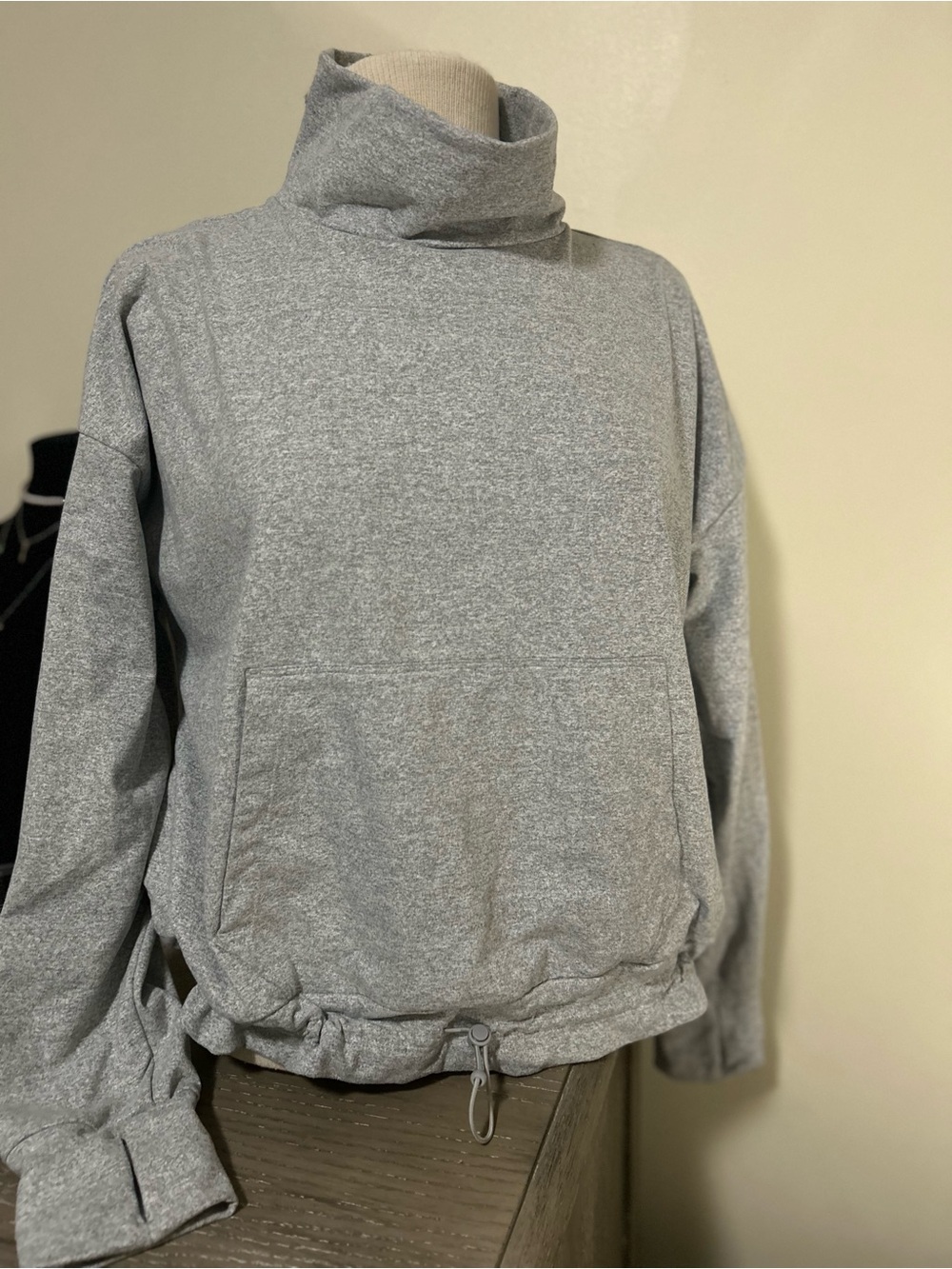 Kyodan Women's Gray Funnel Neck Pullover Sweater